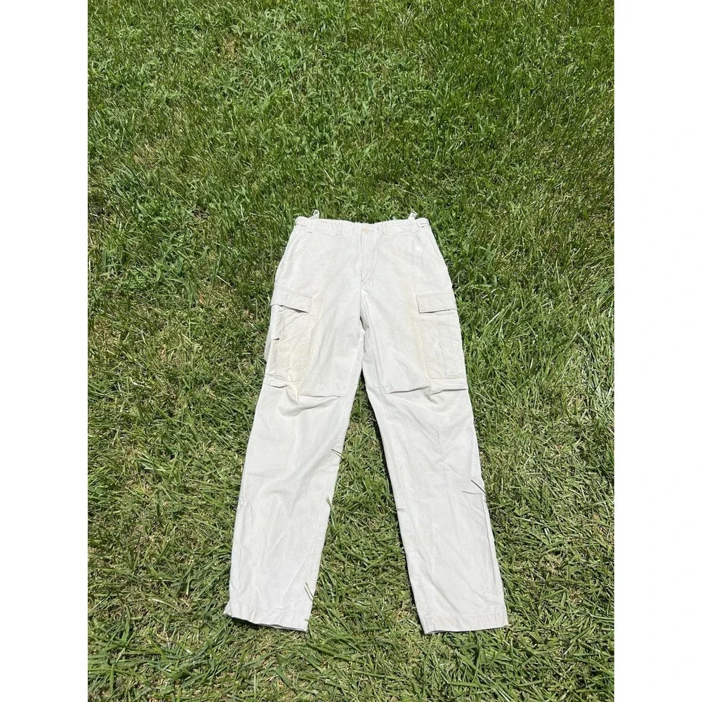Vintage 90s Banana Republic Tan Safari Cargo Pants 32x33.5